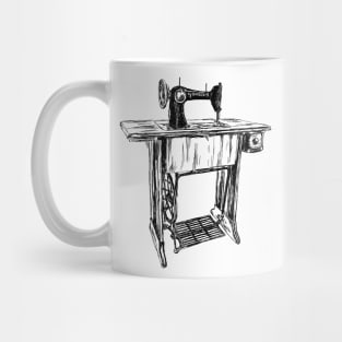 Sewing machine drawing Mug